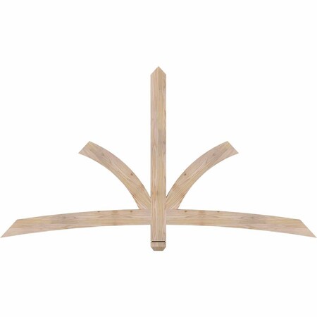 Ekena Millwork Davenport Smooth Timber Gable Bracket, Douglas Fir, 72"W x 39"H x 1 1/2"D x 3 1/2"F, 13/12 Pitch GBW072X39X0204DAV00SDF